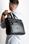 Genuine Leather Briefcase-Laptop Bag with Shoulder Strap - 8
