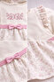Baby Girl 100% Cotton 5-Piece Set with Butterfly and Flower Pattern Size: 1-2-3 Months - 4