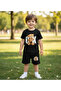 Teddy Bear Puff Printed T-Shirt Set 3*4*5*6*7*8*9 Years Old - 3