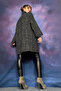 Jacquard Pocketed Stand-Up Collar Cardigan / Jacket - 3