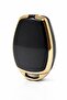 Renault Clio 3 Kangoo Symbol Compatible Cross Key 2 Button Nano Key Case Black Gold - 2