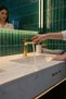 Gold Lavatory Faucet High Model Modern Gold Color Sink Fixture - 2