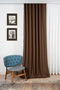 Linen Background Curtain Natural Economical Wrinkle-Free Decorative Living Room Children's Bedroom 1/2.5 Pile Brown