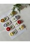 Newborn Baby Hair Clips, Handmade Flower 6-Piece Clip Hairless Baby Hair Clip Set - Gift - 2