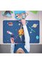 Desk Mat Blue 40X60 cm Space Pattern Galaxy Desk Mat Children's Table Utensils Pad - 2