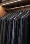 12 Pcs Wood Grain Black Plastic Clothes Hangers Sturdy Shirt Coat Hanger Set with Non-Slip Swivel Hooks - 3