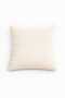 Velvet Textured Cream Throw Pillow Cover (1 Piece)