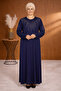 Women's Winter Plus Size over Length Printed Quality Dress - 2