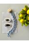 Newborn Hairless Baby Hair Clip and Pacifier Strap Handmade Knitted Set of 3 - 4