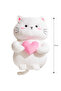 White Pink Heart Cat Figured Plush Baby Pillow 37 cm Valentine's Day Gift - 3