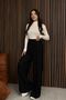Black Women's Comfortable Fit Knitwear Pants Size 38/40 - 7