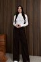 Brown Women's Comfortable Fit Knitwear Pants Size 38/40 - 4