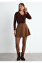 Brown Elira Draped Blouse