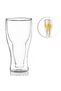 Double Wall Beer Bottle Pattern Glass Cup 400ml