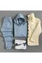 Men's 3 Thread Ş Fleece-Lined Set 3-Piece Combination with Plush Jacket