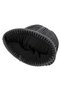 Black Grey Knitted Beanie with Fleece Lining & "Code" Patch - 2