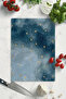 Mienda 25X35 cm Tempered Glass Cutting Board and Presentation Tray - Starry Blue Night