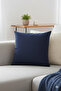 Navy Blue Luxury Soft Textured Velvet Living Room Throw Pillow Cover - 2
