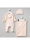 Baby Girl Hospital Discharge Set 0-3 Months Brodeled Blanket and Romper Set - 2