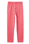 Girl's Coral Color Black Polka Dot Stretchy Cotton Tights - 3