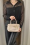 Women's Beige Handbag - Adjustable Long Strap - with Charm Gift - Fibag