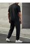 Diikey Sweatpants and T-shirt - Black Jogger T-Shirt Top and Bottom Tracksuit Set Oversize Crew Neck - 3
