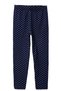 Girl's Navy Blue Color White Polka Dot Stretchy Cotton Tights - 4