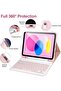 iPad 11/10th Generation Case with wireless Keyboard Pink - 5