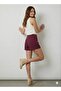 Women's High Waist Button Detailed Scuba Shorts - 3