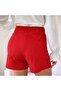 Women's High Waist Button Detailed Scuba Shorts - 3