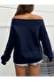 Women's Delicale Printed Boat Neck Oversized Sweatshirt - 2