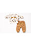 Baby Top and Bottom Set 100% Cotton Comfortable Fit Cool Man Printed Daily Outfit Set - 3