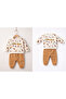 Baby Top and Bottom Set 100% Cotton Comfortable Fit Cool Man Printed Daily Outfit Set - 4