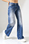 High Waist Wide Leg Light Blue Denim Jean Pants