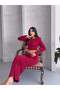 Women's Sandy Fabric Skirt Blouse Bottom Top Set - 3