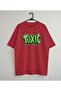 Oversized Unisex 100% Cotton Toxic Written Printed T-Shirt