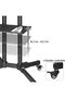 118098 Trolley TV Cart, 600 mm x 400 mm Size, Black - 4