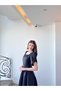 Olen black short-sleeve maxi-length flared skirt evening dress - 9