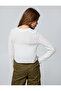 Crew Neck Slim Fit Ajoure Long Sleeve T-Shirt - 4