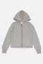 Women Sportswear Fit Long Sleeve Full Zip Outdoor Hoodie, Grey - 2