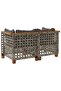 Garden Sofas Corner with Cushions 2 pcs Grey Poly Rattan - 5