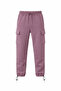 Men's Baggy Three Thread K Cargo Pocket I Sweatpants Adjustable Leg Waist Drawstring Trousers - Dusty Rose - 4