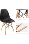 Cenare 7-Piece Dining Set for Kitchen, 140 X 80 Dining Table With 6 X DSW Plastic Dining Chair Black - 3
