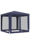 Party Tent with 4 Mesh Sidewalls Blue 2.5x2.5 m HDPE - 4