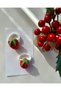 Hair Clip Special Strawberry Design Handmade Set of 2 Rubber Clips - 2