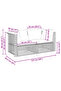 Garden Sofas Corner with Cushions 2 pcs Black Poly Rattan - 3