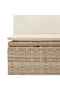 Garden Chair Armless with Cushions Beige Poly Rattan - 7