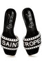 Women Saint Tropez Beaded Slip-On Heels in Black - 4