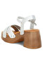 Women Metallic Pleather Clog Sandals in Silver - 3