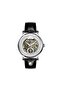 Rym-4853 Automatic Men's Skeleton Model Wristwatch - Steel Case - Leather Strap - 2 Years Warranty Ss-Bk-W - 8